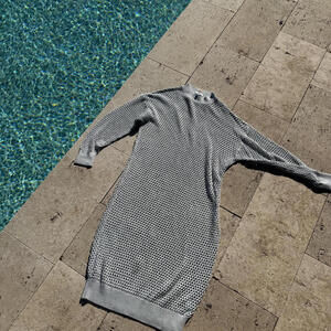 Lunya Women's Knit Sweater Dress Grey Medium